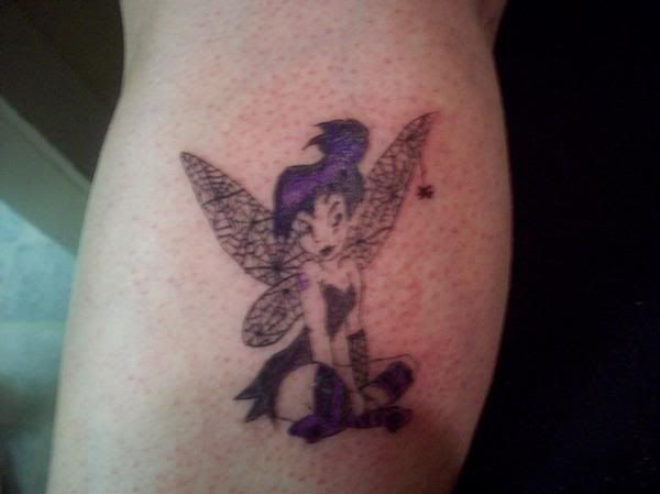 tinker bell tattoo. tattoo. When we hear fairies, we think of tinkerbell, fairy god mother or. chrissystink.jpg tinkerbell tattoo
