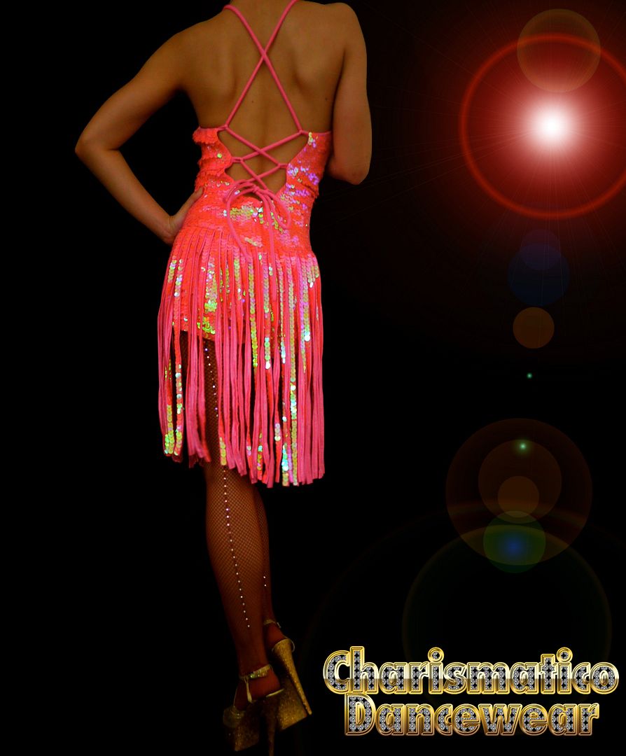 CHARISMATICO PINK DRAG QUEEN SALSA EXOTIC STAGE VEGAS dance STRAP SKIRT