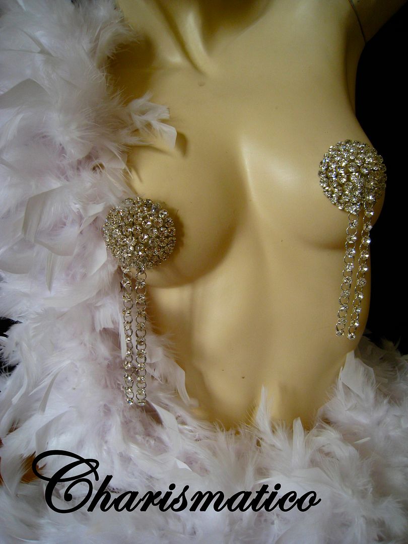 DIVA Burlesque Nipple CRYSTAL INTIMATE Tassels Pasties eBay