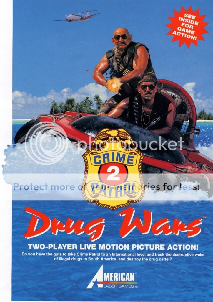   Video Game Arcade Print Crime Patrol 2 Drug Wars 420mm x 297mm  