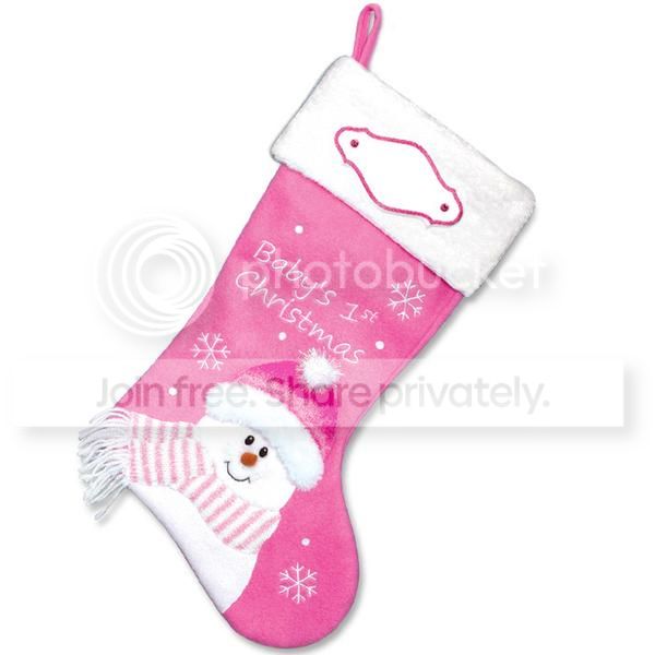 baby girl 1st christmas stocking
