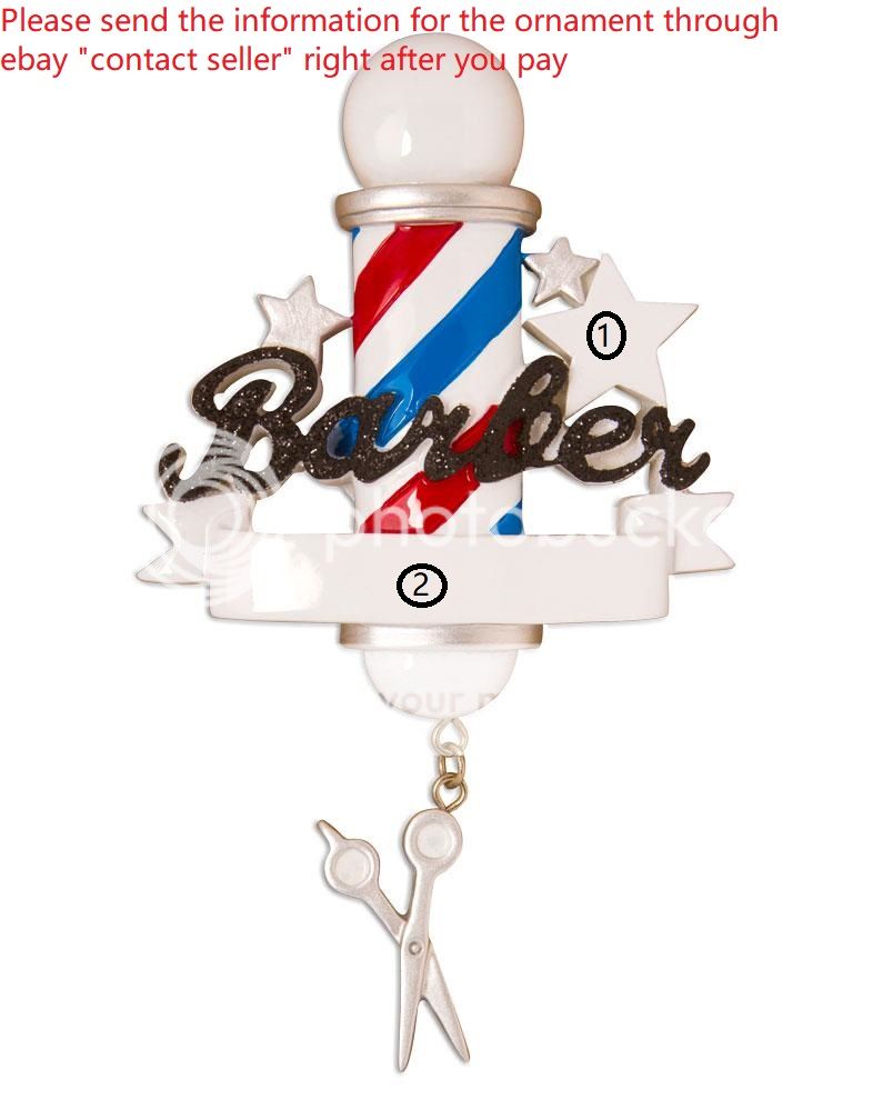 Barber Shop Salon Hair Stylist Hairdresser Personalized Christmas