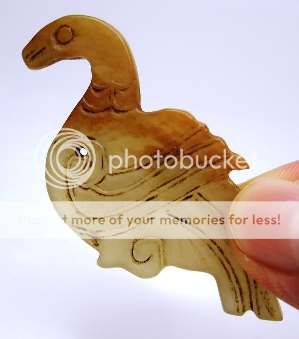 Chinese Ritual Present Translucent Jade Goose Pendant  