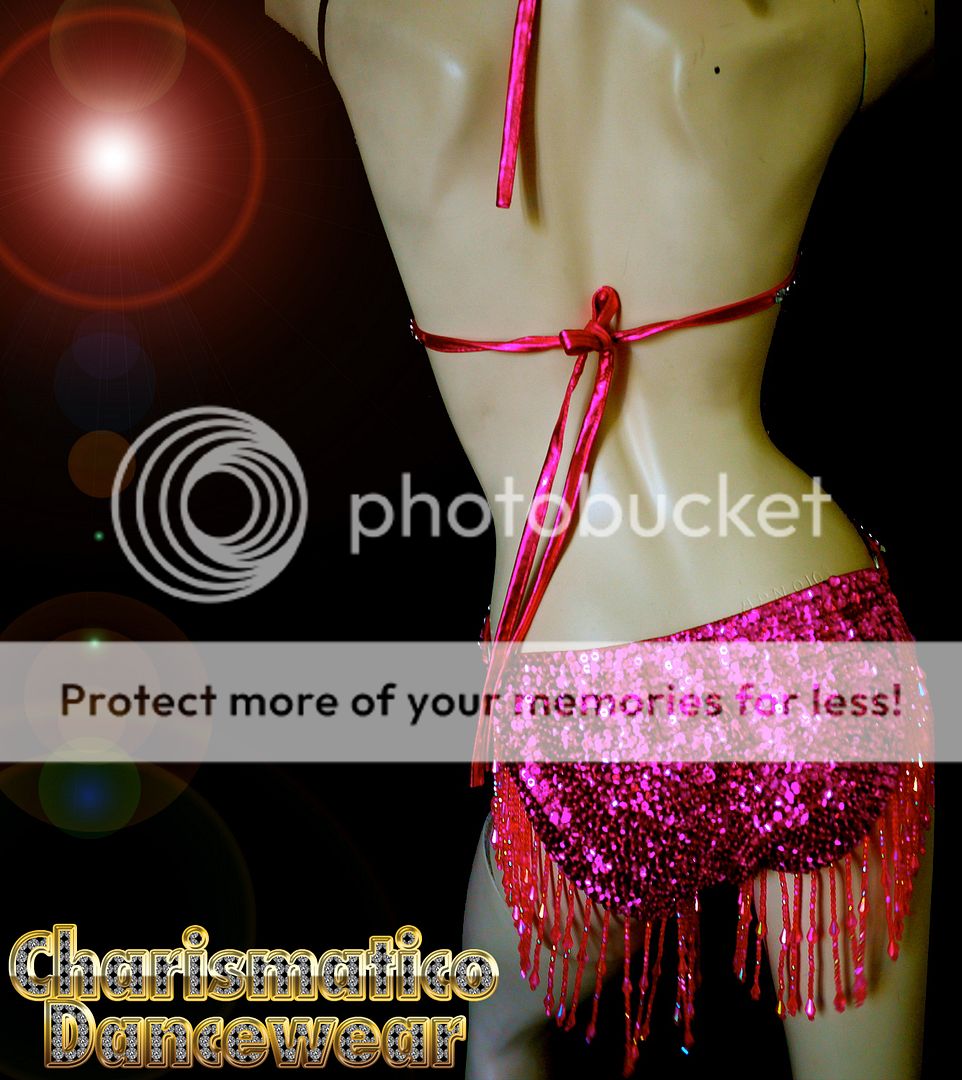   FUCHSIA SALSA VEGAS EXOTIC SEXY dance BATCHATA LEOTARD DRESS  