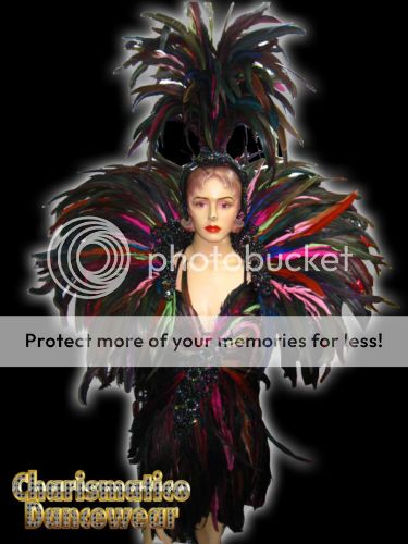 multi Drag SAMBA Carnival Feather Headdress Costume set  