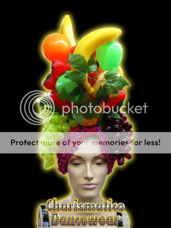 LADY LATIN FRUIT TROPICAL DRAG Miranda HEADDRESS HAT  