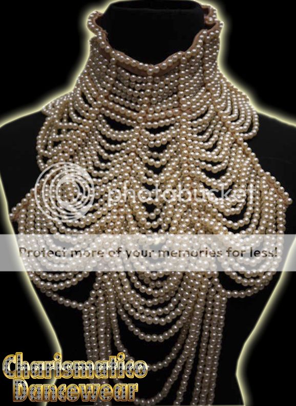 PEARL BURLESQUE Drag COSTUME JEWLERY Choker Necklace  